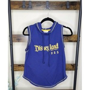 Preowned Disney Disneyland vintage inspired hooded sleeveless top size M
